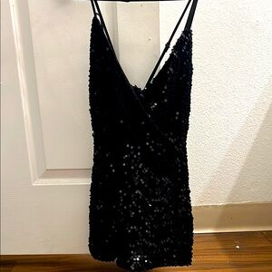 Elegant Black Sequin Dress